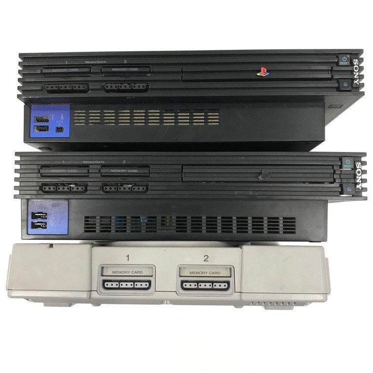 Play Station 本体 SCPH-5500 / Play Station2 本体×2 SCPH-18000 / SCPH-50000 3点セット 周辺機器付属【CDAM5005】の画像2