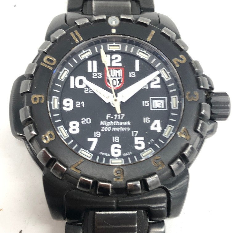 Часы LUMINOX Nighthawk 6400-200 SS кварцевые [CDAM6021]