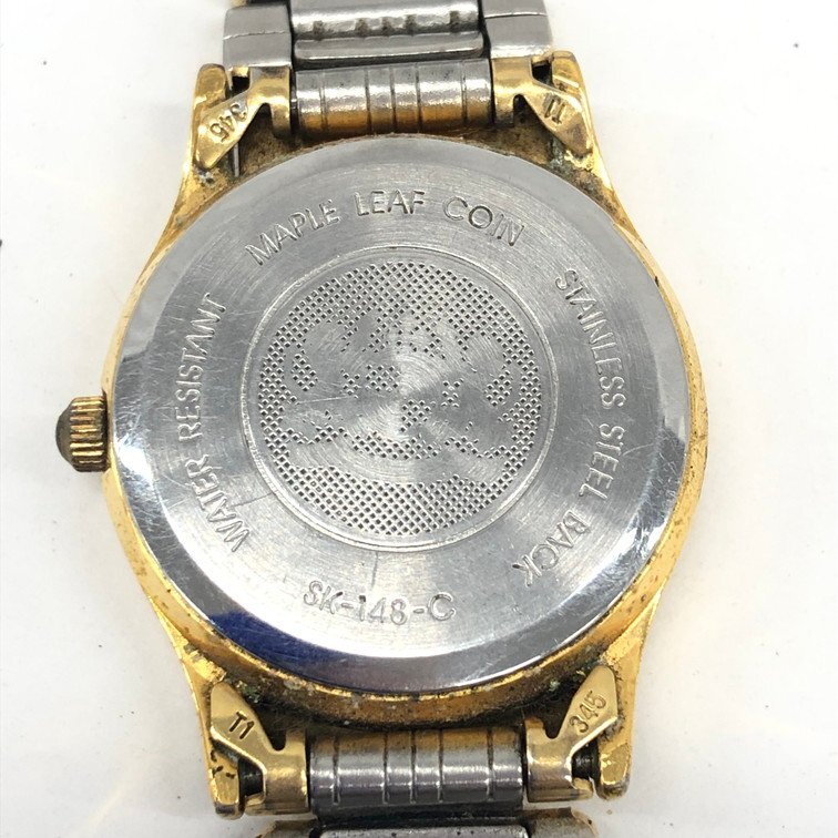 メイプルリーフウォッチ 腕時計 1/10oz SK-148-C  クオーツ 不動品【CDAN6004】の画像5