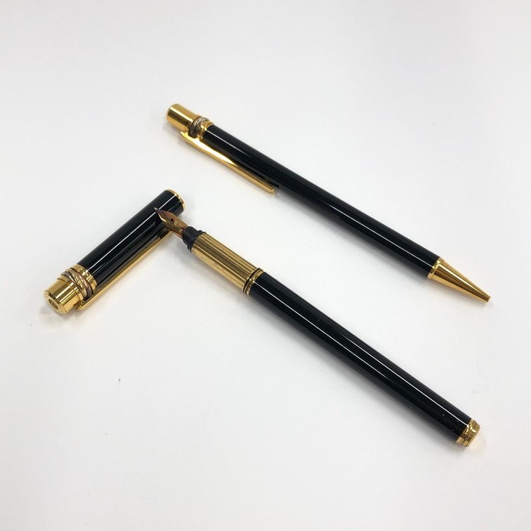 Cartier カルティエ ボールペン 万年筆 ペン先18K 2本セット【CDAN9018】の画像1