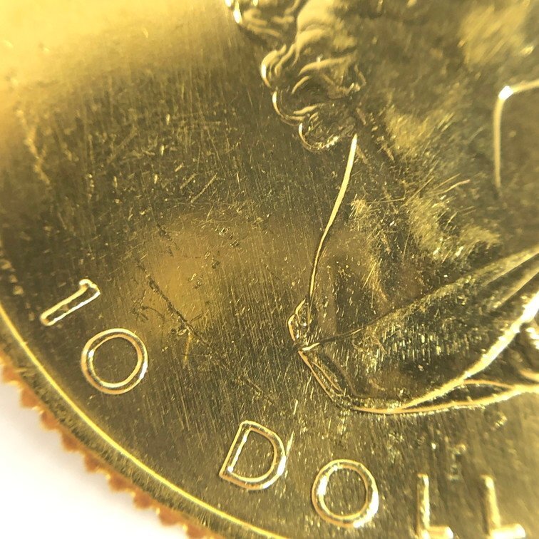 K24IG カナダ メイプルリーフ金貨 1/4oz 5点 おまとめ 総重量39.0ｇ【CDAL6053】の画像8