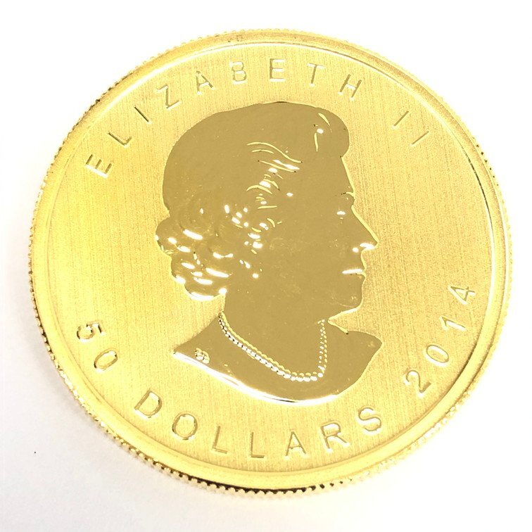 K24IG カナダ メイプルリーフ金貨 1oz 2014 総重量31.1g【CDAI7023】の画像2