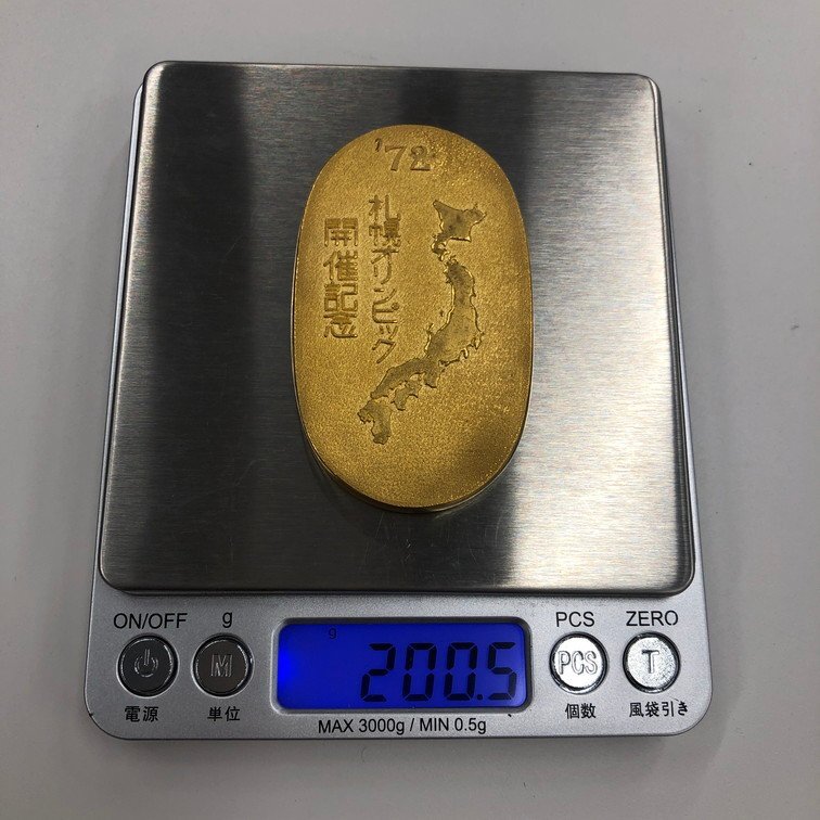 K24 純金 札幌オリンピック 開催記念 小判 総重量200.5ｇ【CDAM0025】の画像8