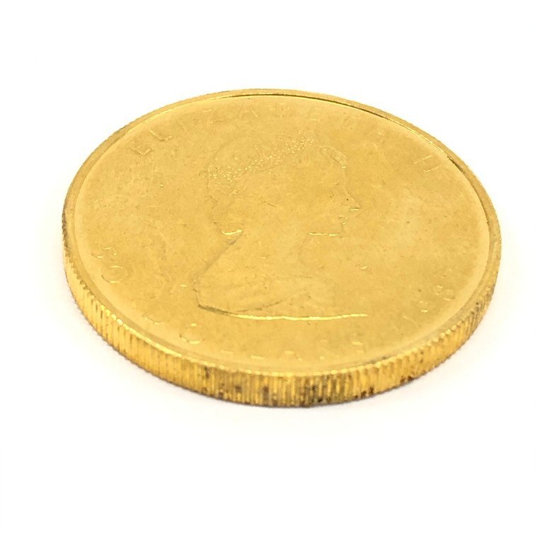 K24IG カナダ メイプルリーフ金貨 1oz 1987 総重量31.1g【CDAJ7014】の画像7