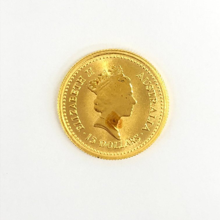 K24IG オーストラリア ナゲット金貨 1/10oz 総重量3.1ｇ【CDAL6042】の画像2