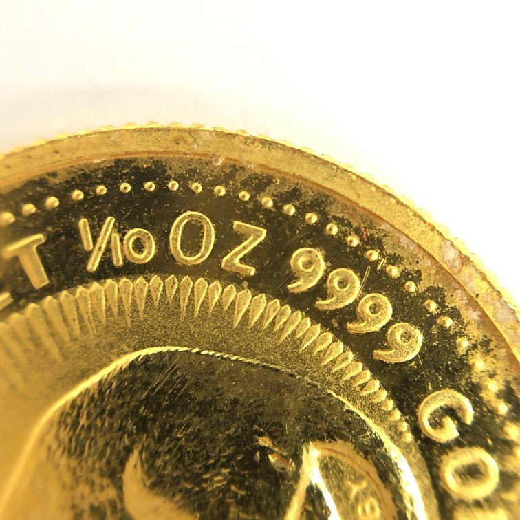 K24IG オーストラリア ナゲット カンガルー金貨 1/10oz 総重量3.1ｇ【CDAL6029】の画像4
