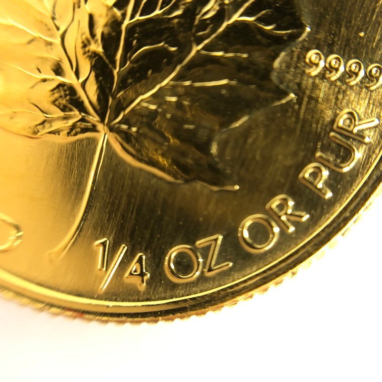 K24IG カナダ メイプルリーフ金貨 1/4oz 総重量7.7ｇ【CDAL6005】の画像5