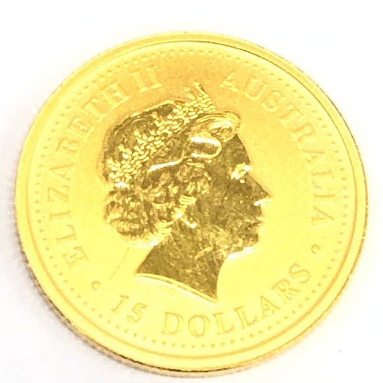 K24IG メイプルリーフ金貨 カンガルー金貨 1/10oz 2枚まとめ 総重量6.2g【CDAL2005】の画像5