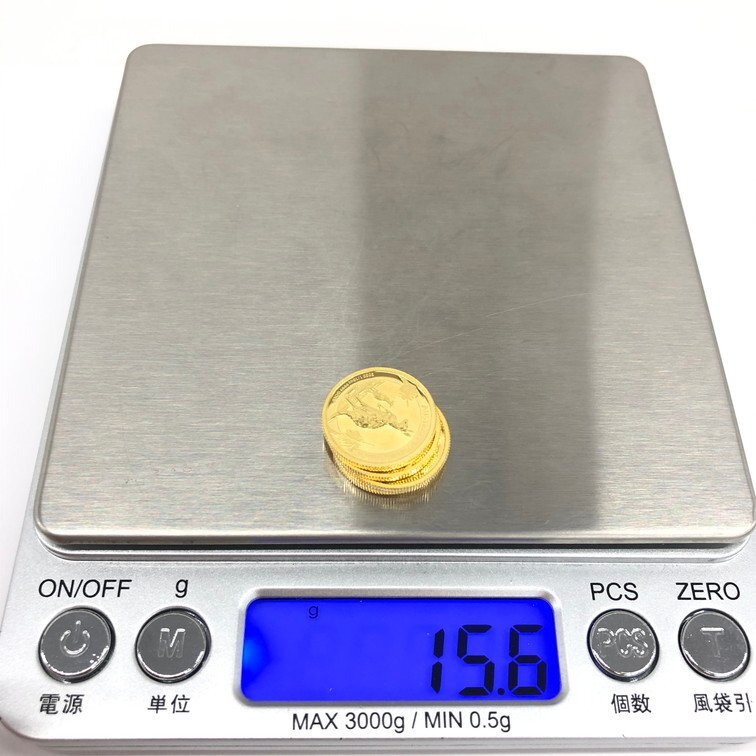 K24IG オーストラリア カンガルー金貨 1/10oz 5点 おまとめ 総重量15.6ｇ【CDAL6055】の画像9
