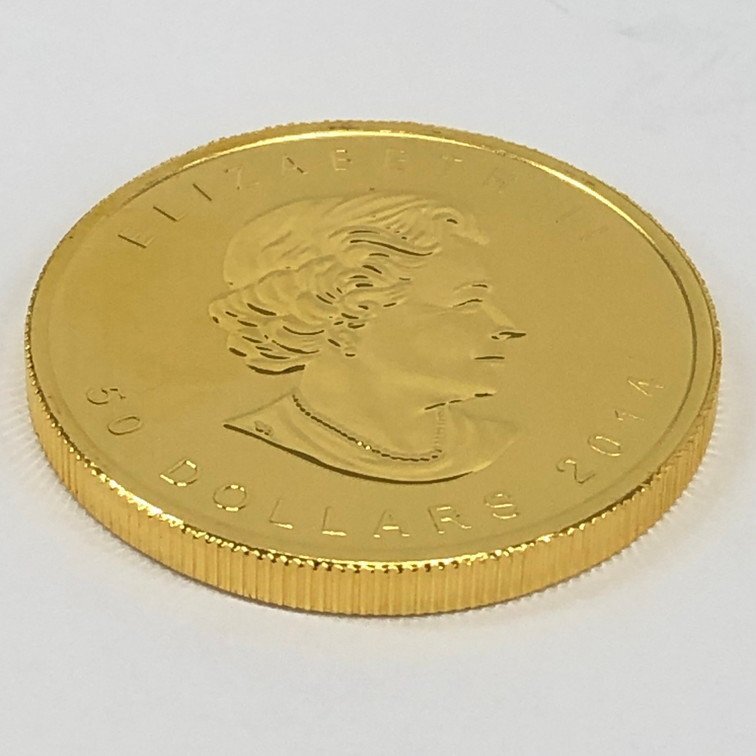 K24IG カナダ メイプルリーフ金貨 1oz 2014 総重量31.1g【CDAI7023】の画像7