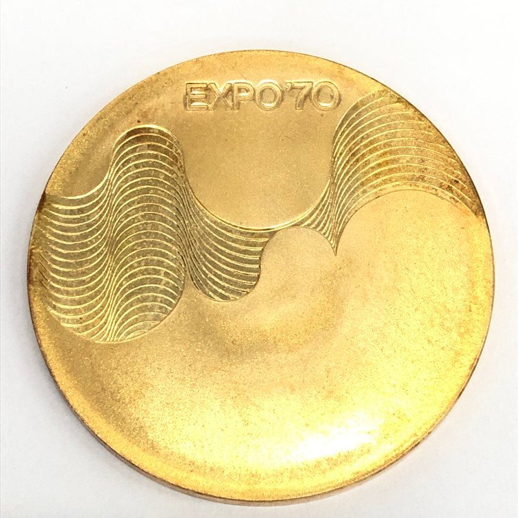 K18 EXPO70 日本万国博覧会記念 金メダル 750刻印 総重量13.4g【CDAL7063】の画像1