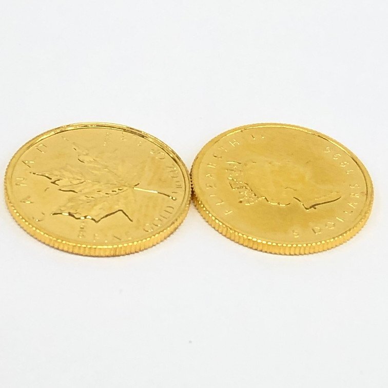 K24IG Canada Maple leaf gold coin 1/10oz 2 sheets summarize gross weight 6.2g[CDAI7005]