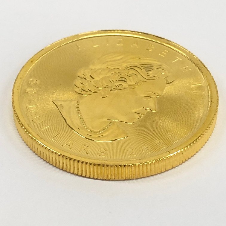 K24IG カナダ メイプルリーフ金貨 1oz 2022 総重量31.1g【CDAL7090】の画像7