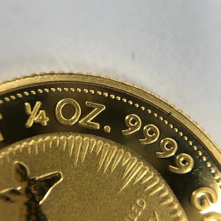 K24IG オーストラリア カンガルー金貨 1/4oz 1993 総重量7.7g ケース付き【CDAI7011】の画像4
