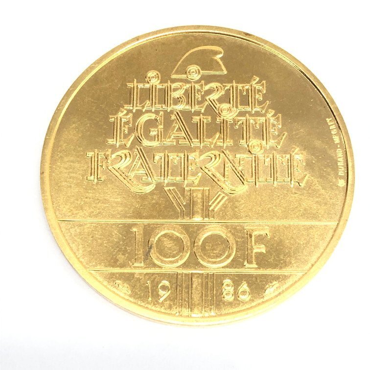 K22 フランス 自由の女神100周年記念 100フラン金貨 総重量17.0g【CDAI7040】の画像2