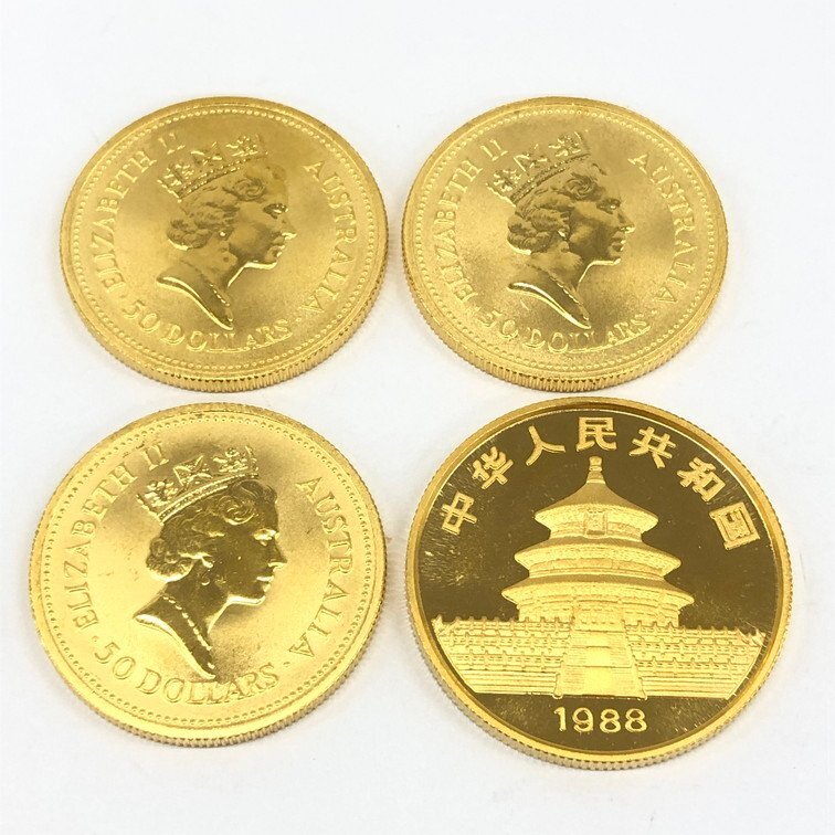 K24IG Panda gold coin nageto gold coin 4 point . summarize gross weight 62.3g[CDAL6043]
