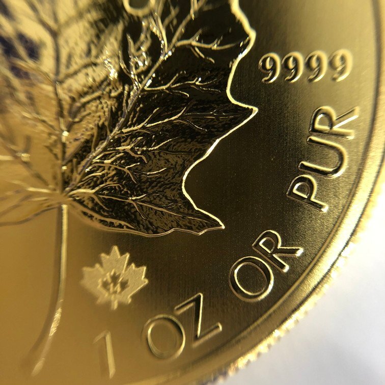 K24IG カナダ メイプルリーフ金貨 1oz 2014 総重量31.1g【CDAI7023】の画像4