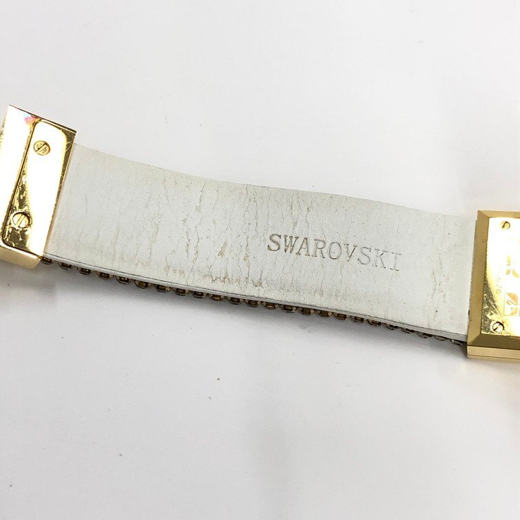 SWAROVSKI スワロフスキー 腕時計 SS クリスタルメッシュ クォーツ 箱付き 不動品【CDAP0051】の画像7