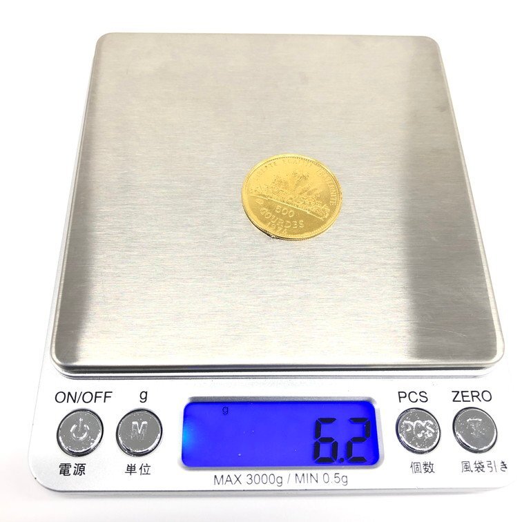 K24 ハイチ インスブルックオリンピック記念 500グールド金貨 総重量6.2ｇ【CDAS7025】の画像8