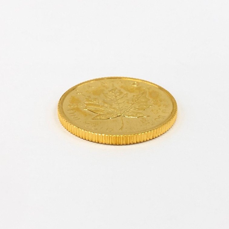 K24IG カナダ メイプルリーフ金貨 1/4oz 総重量7.7ｇ【CDAS6022】の画像3