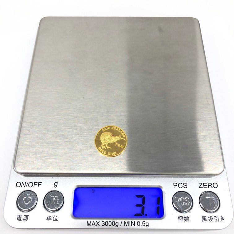 K24 ニュージーランド金貨 1/10oz 総重量3.1g【CDAR6039】の画像7