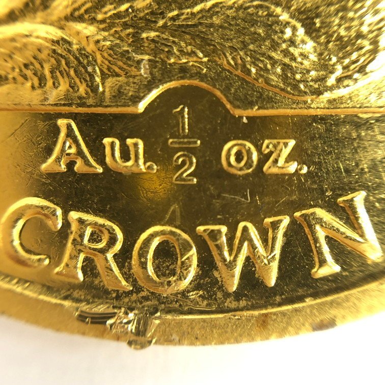 K24 マン島 キャット金貨 1/2oz 1995 総重量15.7g【CDAQ6018】の画像4