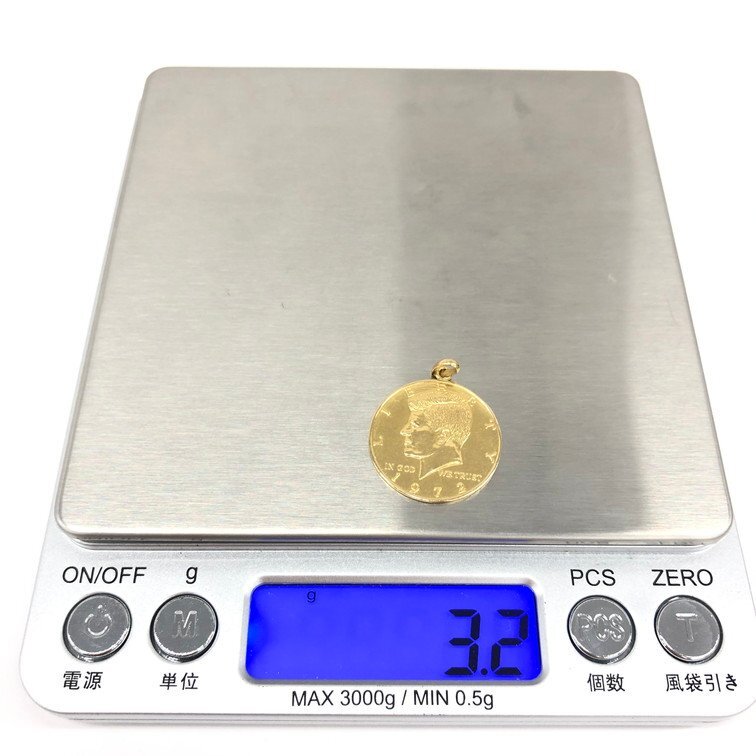 K18 リバティコイン 金貨 枠付き ペンダントトップ 総重量3.2g【CDAQ6062】の画像7