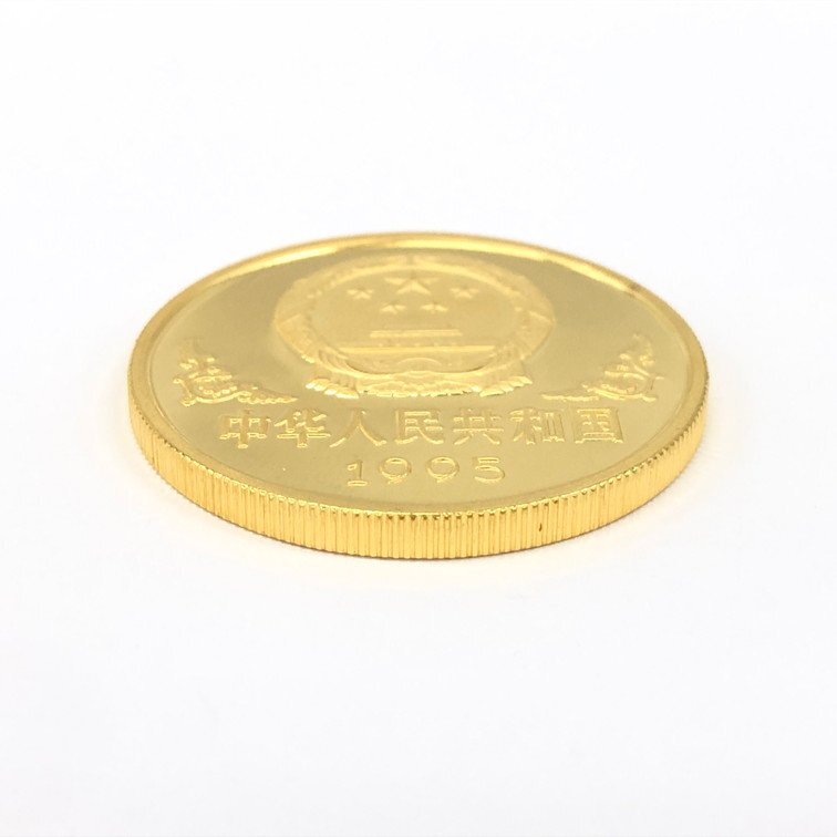 K24 中華人民共和国 1ozAu 100元 金貨 総重量31.1ｇ【CDAS6012】の画像3