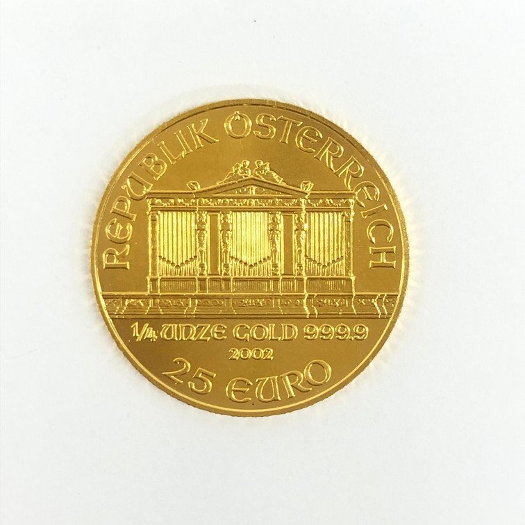 K24IG オーストリア ウィーン金貨 ハーモニー 1/4oz 総重量7.7ｇ【CDAS6017】の画像2