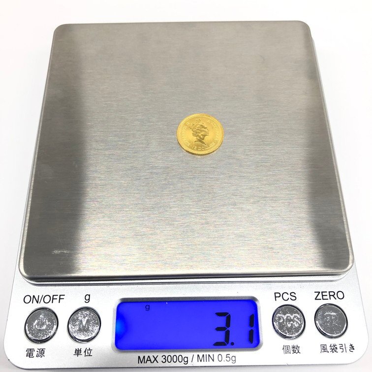 K24IG オーストラリア ナゲット金貨 1/10oz 総重量3.1ｇ【CDAT7002】の画像7