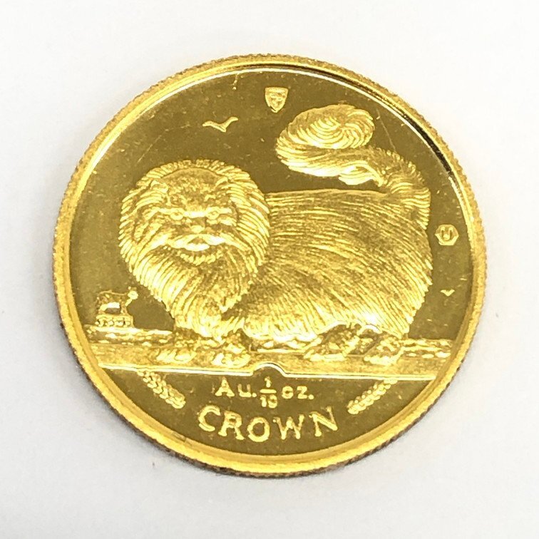 K24IG マン島 キャットコイン Au.1/10oz 金貨 総重量3.6ｇ 【CDAS7051】の画像1