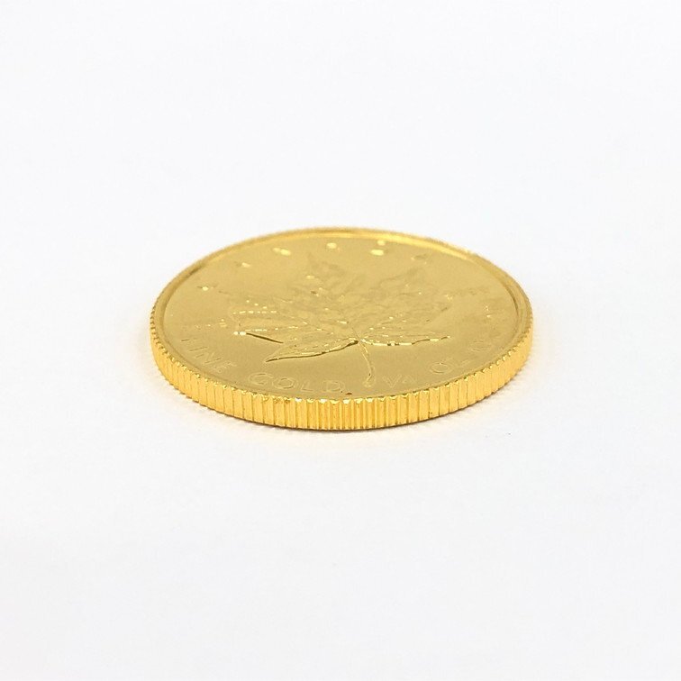 K24IG カナダ メイプルリーフ金貨 1/4oz 総重量7.7ｇ【CDAS6024】の画像3