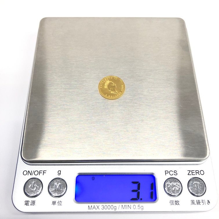 K24IG カナダ メイプルリーフ金貨 1/10oz 総重量3.1ｇ【CDAT7017】の画像9