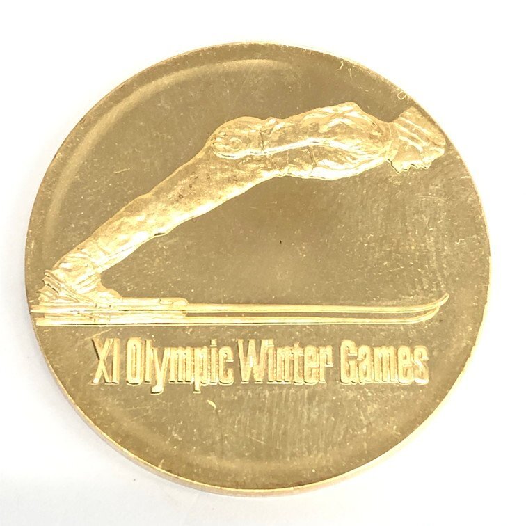 K18 第11回札幌オリンピック冬季大会 1972年 記念メダル 総重量26.7ｇ【CDAS7088】の画像1