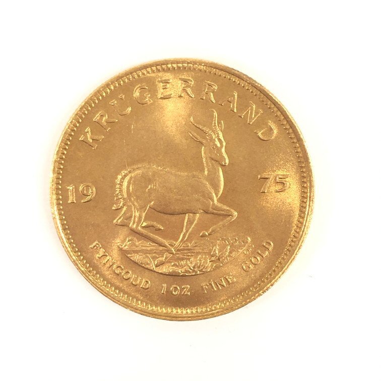 K22 南アフリカ共和国 クルーガーランド金貨 1oz 1975 総重量33.9g【CDAQ6032】の画像1