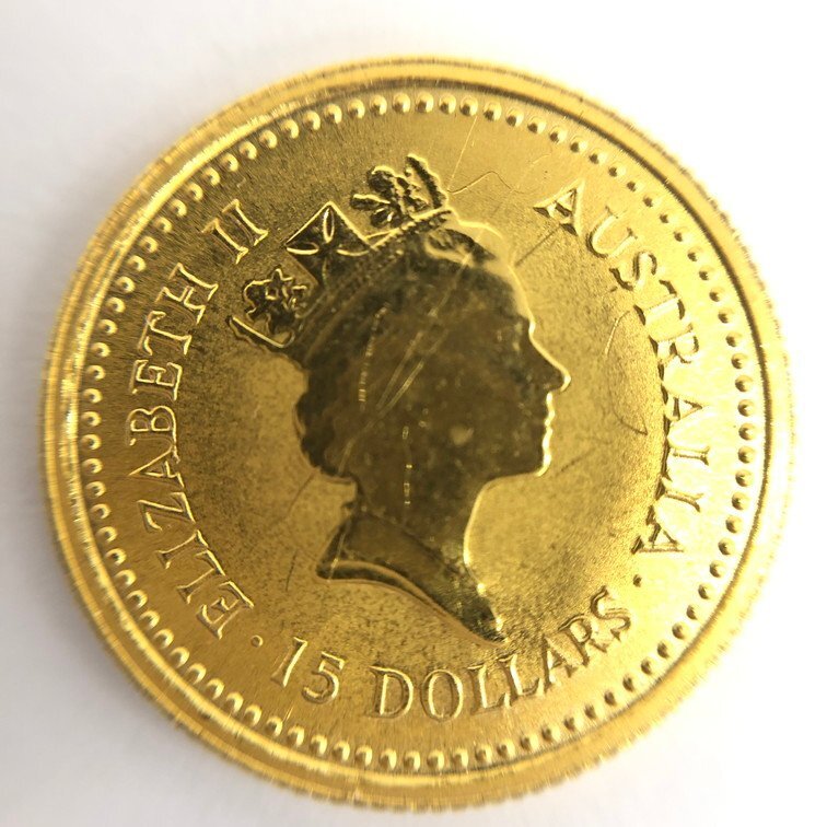 K24IG オーストラリア ナゲット金貨 1/10oz 総重量3.1ｇ【CDAT7002】の画像2