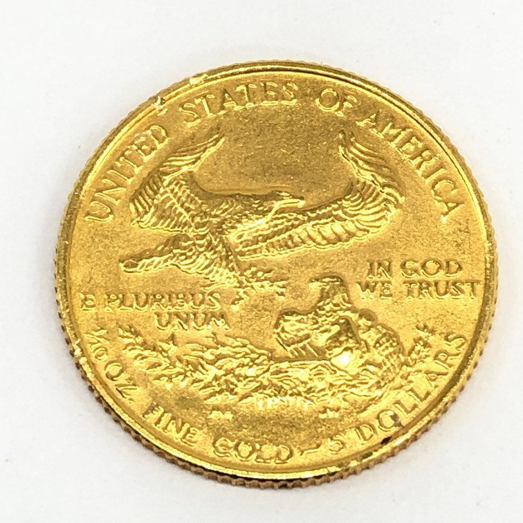 K22 アメリカ リバティ イーグル金貨 1/10oz 総重量3.4ｇ【CDAT7021】の画像1