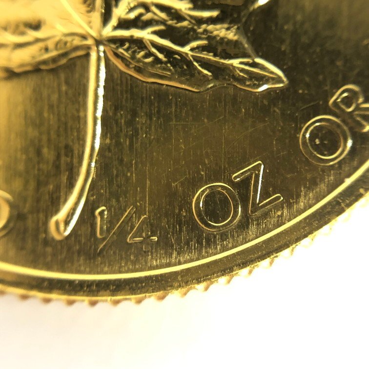 K24IG カナダ メイプルリーフ金貨 1/4oz 総重量7.7ｇ【CDAS6029】の画像5