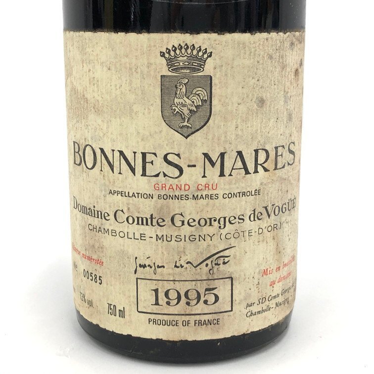 Georges de Vogue Bonnes Mares コント・ジョルジュ・ド・ヴォギュエ ボンヌ・マール 1995 750ml 13％ 未開栓 国外酒【CDAR3020】の画像2