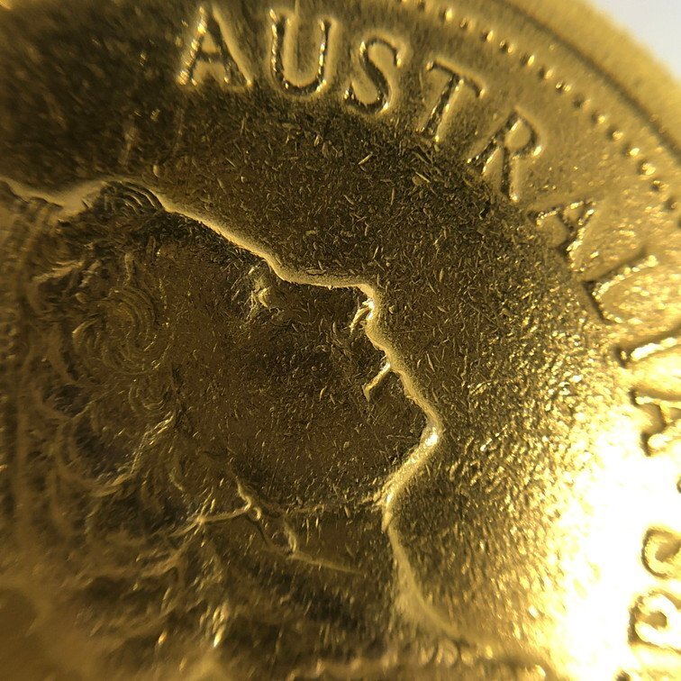 K24IG オーストラリア ナゲット カンガルー金貨 1/2oz 総重量15.5ｇ【CDAS7003】の画像4