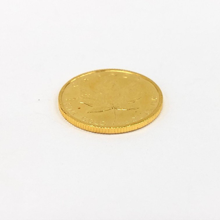 K24IG カナダ メイプルリーフ金貨 1/10oz 総重量3.1ｇ【CDAS6046】の画像3
