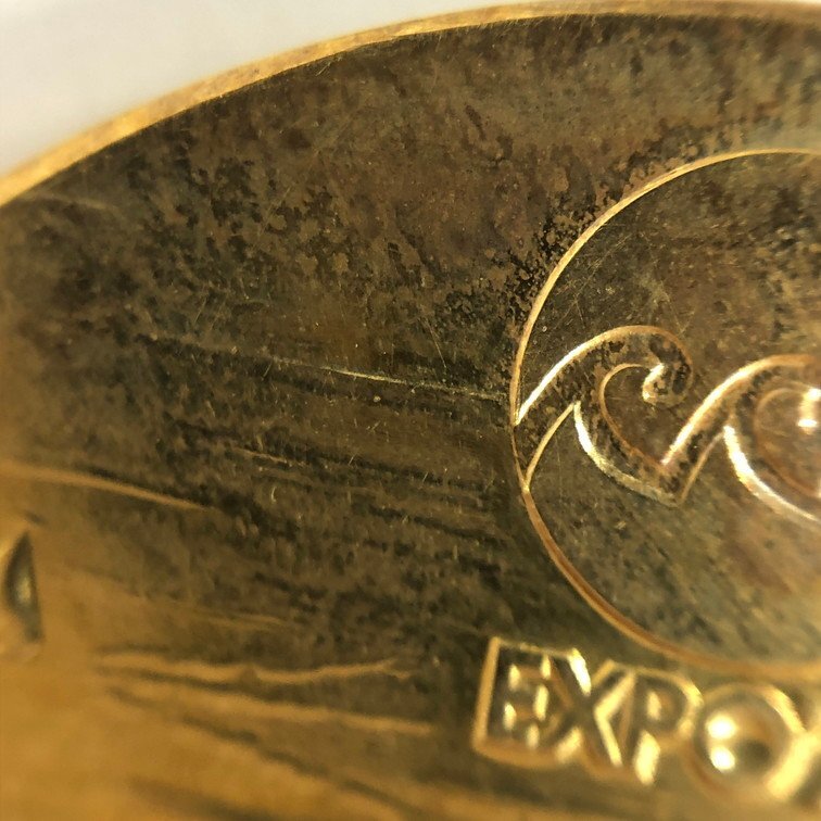 K18 EXPO75 Okinawa международный море .. просмотр . память золотой медаль 750 печать полная масса 14.5g[CDAQ6020]