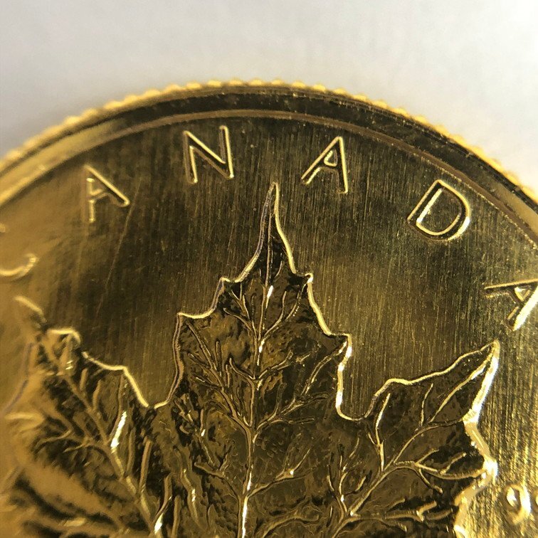 K24IG カナダ メイプルリーフ金貨 1/10oz 総重量3.1ｇ【CDAT7017】の画像5