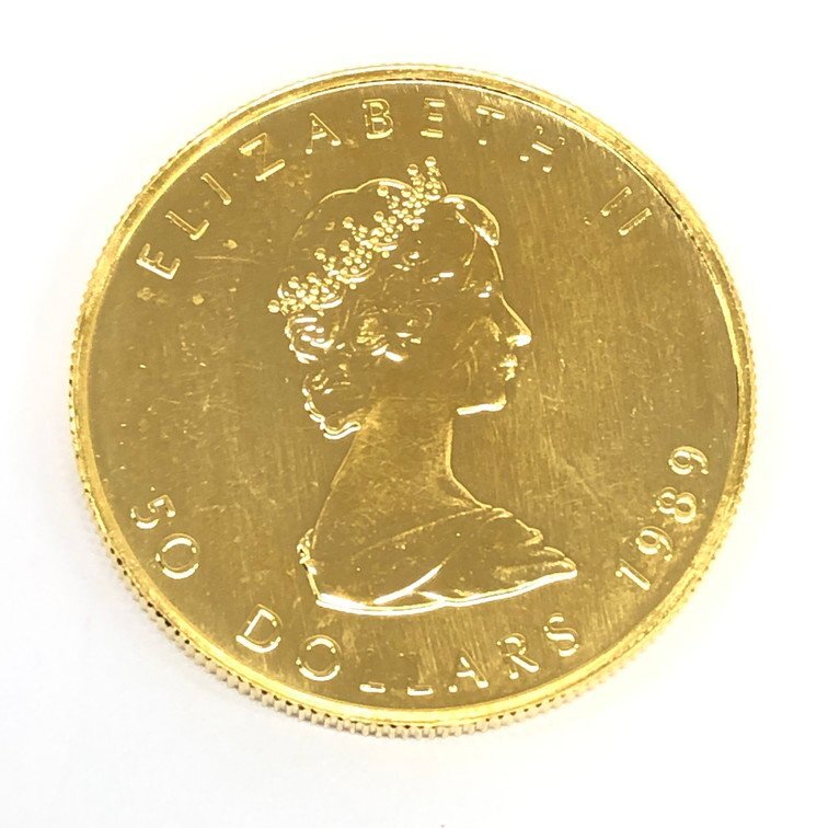 K24IG カナダ メイプルリーフ金貨 1oz 総重量31.1ｇ【CDAS7047】の画像2