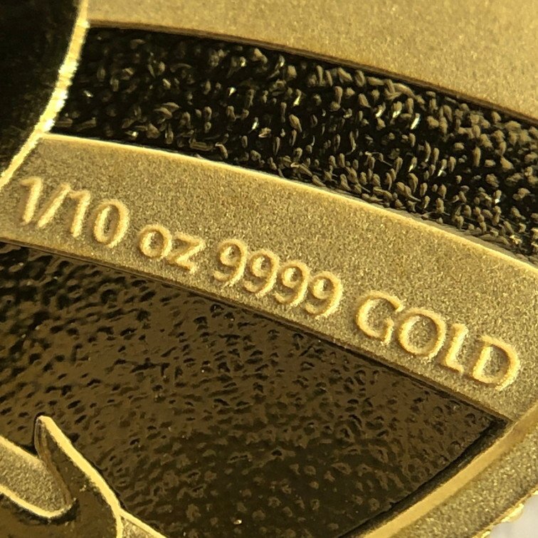 K24IG オーストラリア ナゲット カンガルー金貨 1/10oz 総重量3.1ｇ【CDAS7072】の画像3
