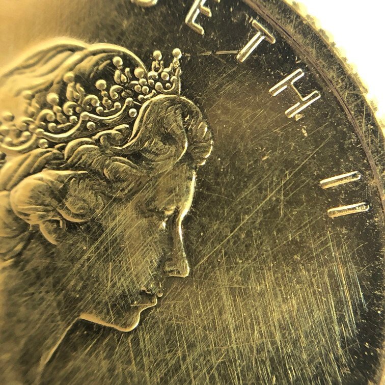 K24IG カナダ メイプルリーフ金貨 1/10oz 1985 総重量3.1g【CDAQ6007】の画像6