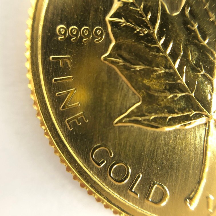 K24IG カナダ メイプルリーフ金貨 1/4oz 総重量7.7ｇ【CDAS6022】の画像4