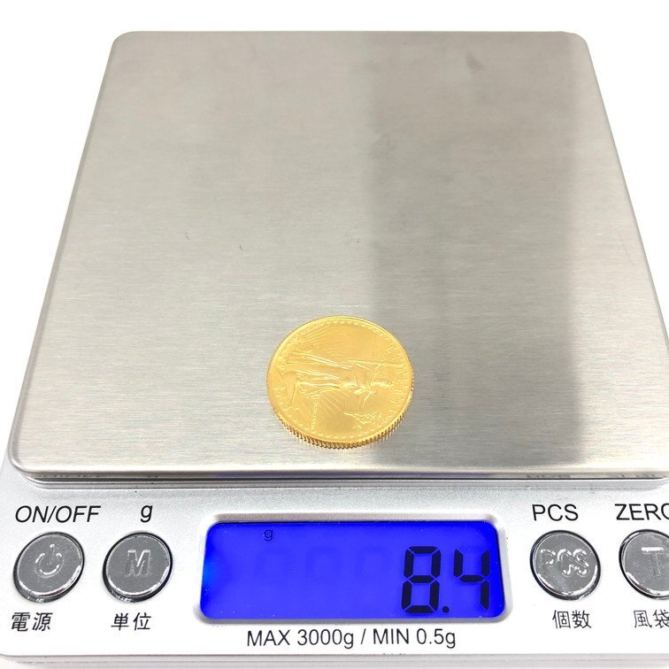 K22 アメリカ イーグル金貨 1/4oz 10ドル 総重量8.4g【CDAQ6033】の画像7