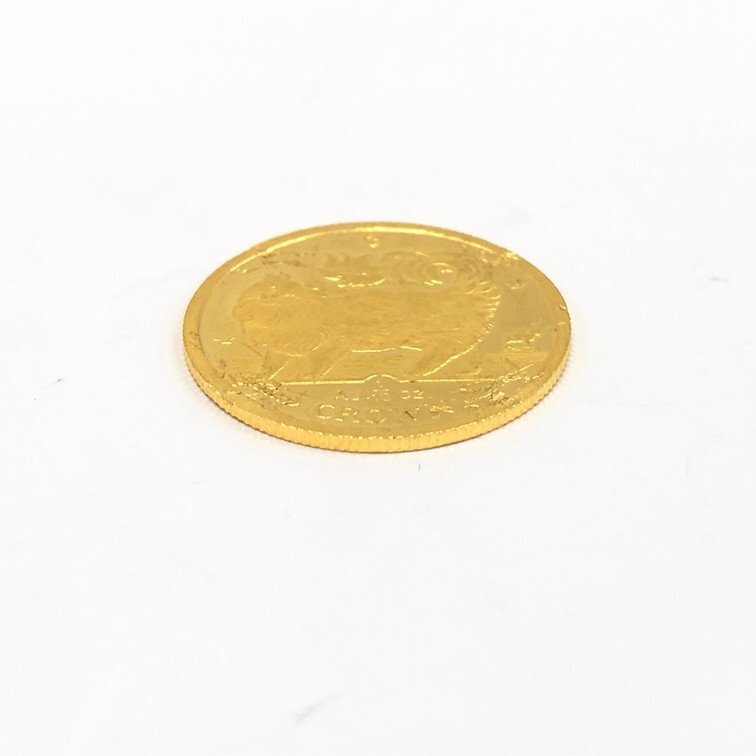 K24 マン島 キャット金貨 1/10oz 1993 総重量3.1g【CDAQ6034】の画像3