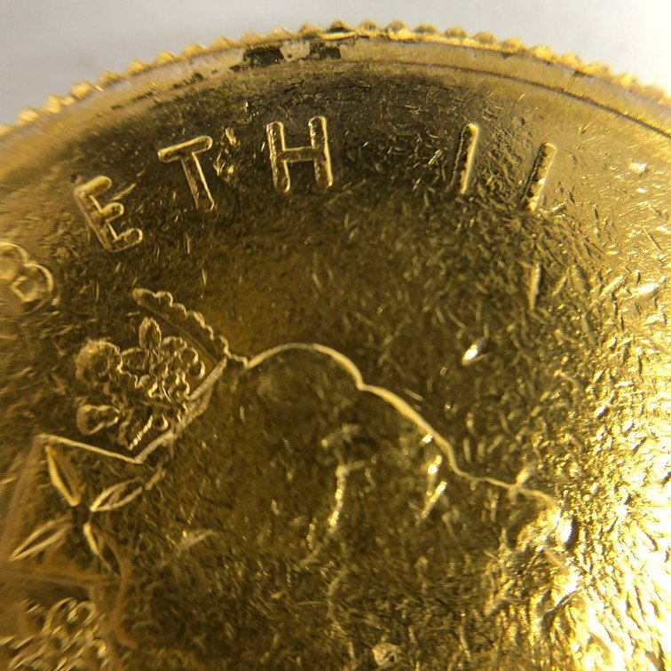 K24IG カナダ メイプルリーフ金貨 1/2oz 総重量15.5ｇ【CDAS7034】の画像5